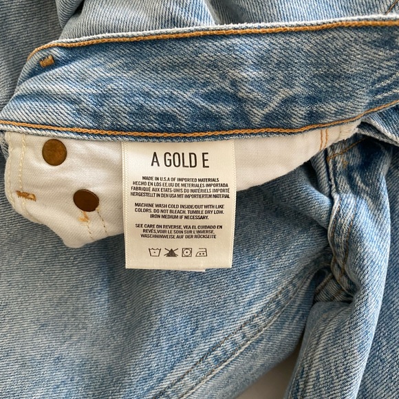 Agolde Riley distressed crop jeans size 26 - Picture 3 of 4